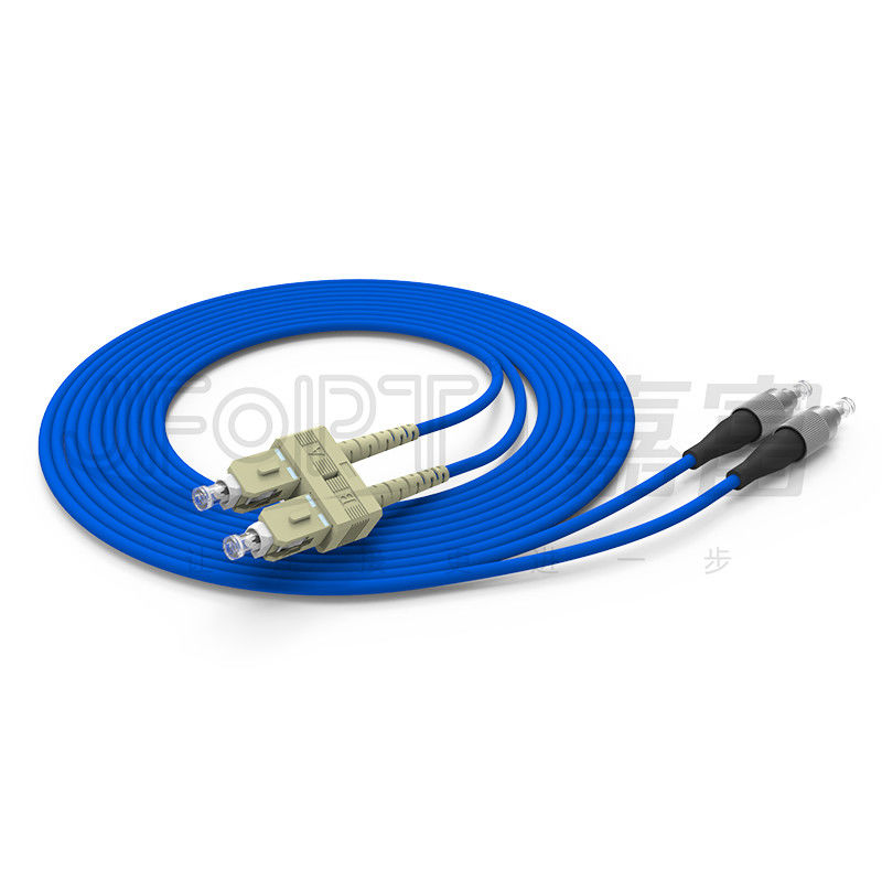 Uni Tube Simplex Duplex Armored Fiber Patch Cord Benang Aramid Diperkuat
