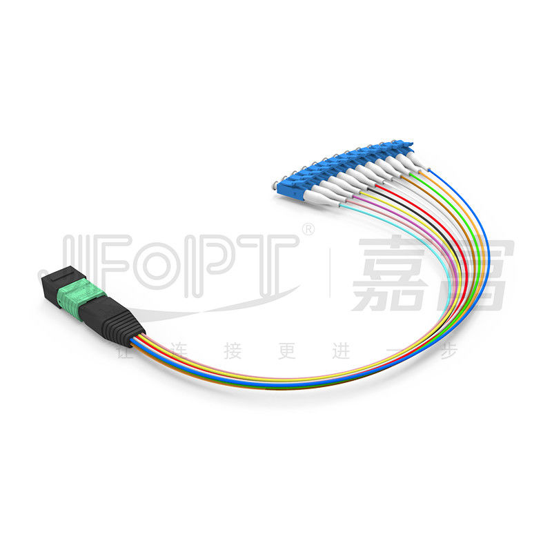 MTP-12 * LC Fiber Optic Jumper 12 Core OS2 G657A1 G657A2 Cabang Furkasi 0.9mm