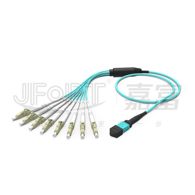 MPO - LC Breakout Patch Cord 2.0mm Fanout LC DX Dengan Clip MM Standard Loss Ferrule