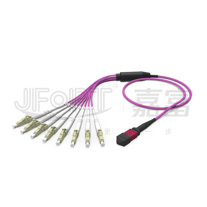MPO - LC Breakout Patch Cord 2.0mm Fanout LC DX Dengan Clip MM Standard Loss Ferrule
