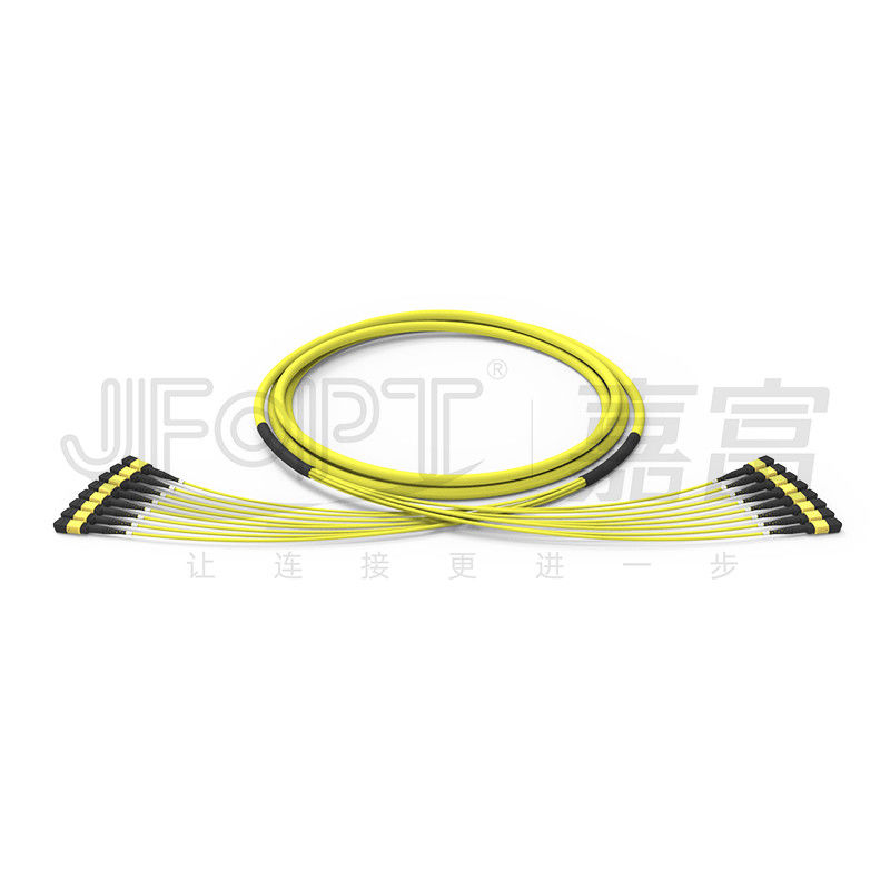 G657A1 Tekuk Kabel Serat Optik MPO Tidak Sensitif 96 Inti 8 Unit 12 Serat Mode Tunggal OS2 Kehilangan Rendah
