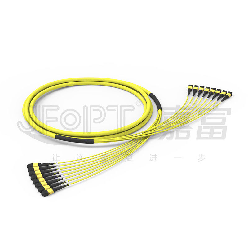 G657A1 Tekuk Kabel Serat Optik MPO Tidak Sensitif 96 Inti 8 Unit 12 Serat Mode Tunggal OS2 Kehilangan Rendah
