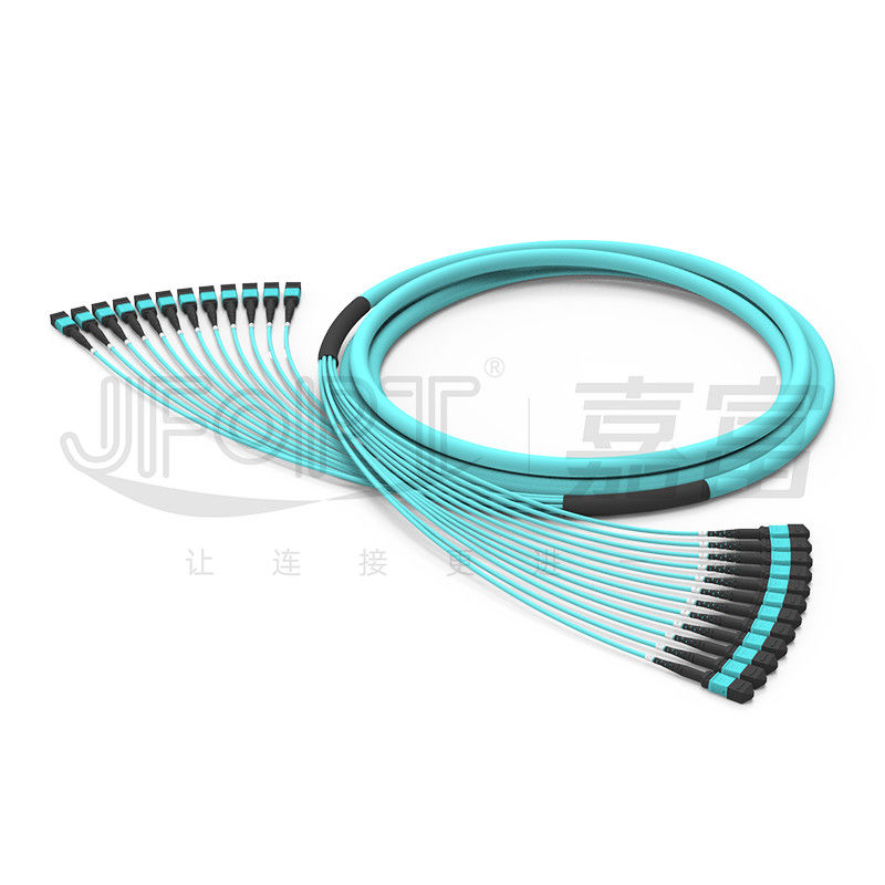 288 Core 12 Sub Unit Multimode OM3-300 Mpo Kabel OFNR OFNP MPO PC Batang Serat Optik