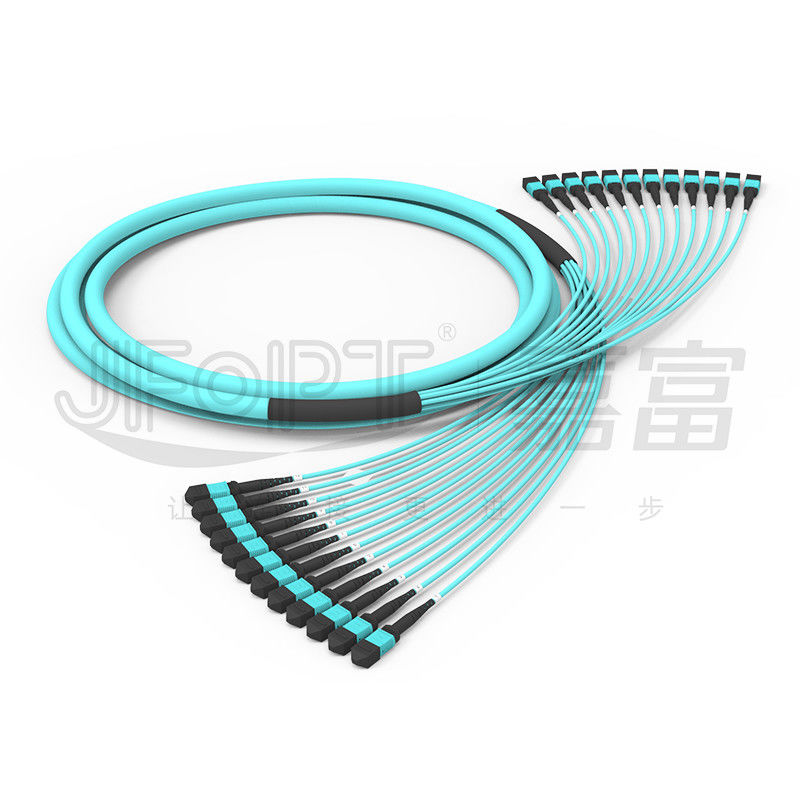 288 Core 12 Sub Unit Multimode OM3-300 Mpo Kabel OFNR OFNP MPO PC Batang Serat Optik