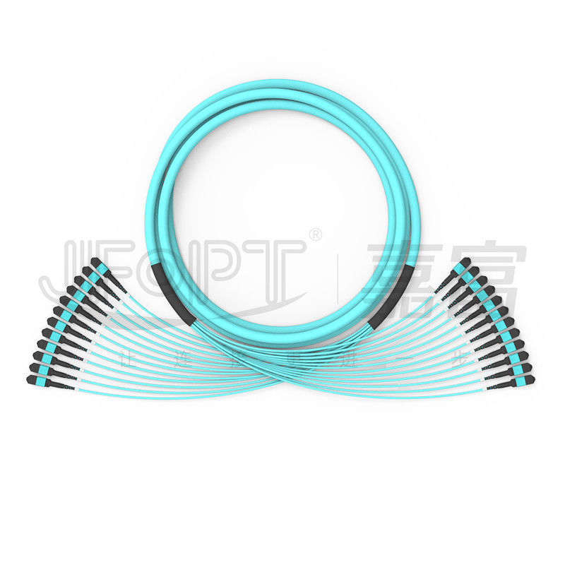 288 Core 12 Sub Unit Multimode OM3-300 Mpo Kabel OFNR OFNP MPO PC Batang Serat Optik