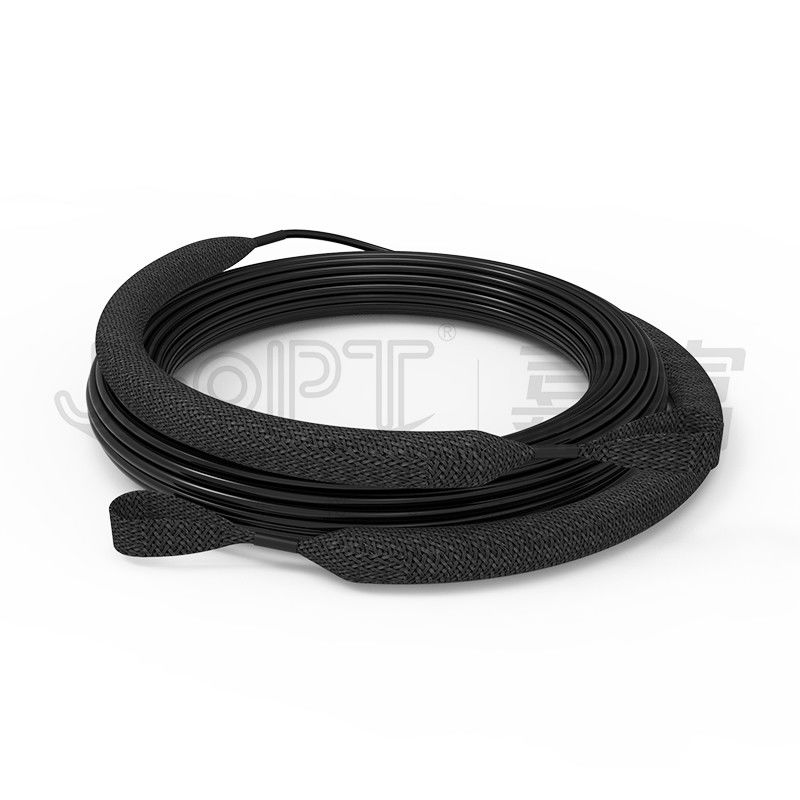 Kabel Mini 12 Inti Kabel Serat Optik Pra Terminasi Dengan Konektor LC UPC Multimode OM4 Violet Cabang 0,5m