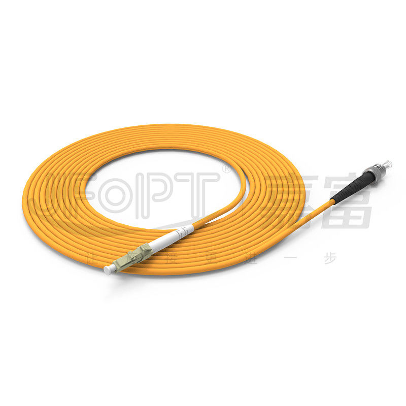 Pusat Data 2.0mm Kabel Serat Optik Dalam Ruangan Simplex 0.9mm Tabung Longgar Kabel Penyangga Ketat