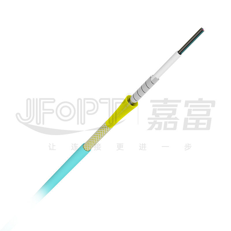 Kabel Serat Optik Lapis Baja Ganda Mini Jaket Ganda Serat Telanjang Di Dalam Menghemat Ruang
