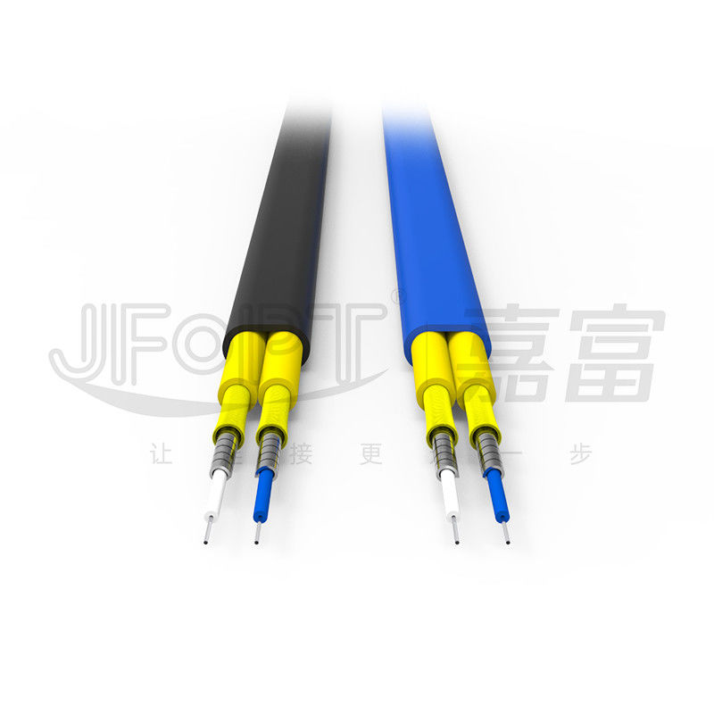 Kabel Serat Optik Dual Core Lapis Baja 3.0mm Sub Kabel Lapis Baja Dengan Tabung Spiral