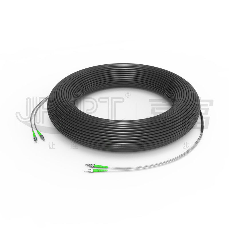 Kabel Serat Optik Taktis Lapis Baja Tunggal 2-4 Serat Kabel Ofc Taktis Dapat Disesuaikan