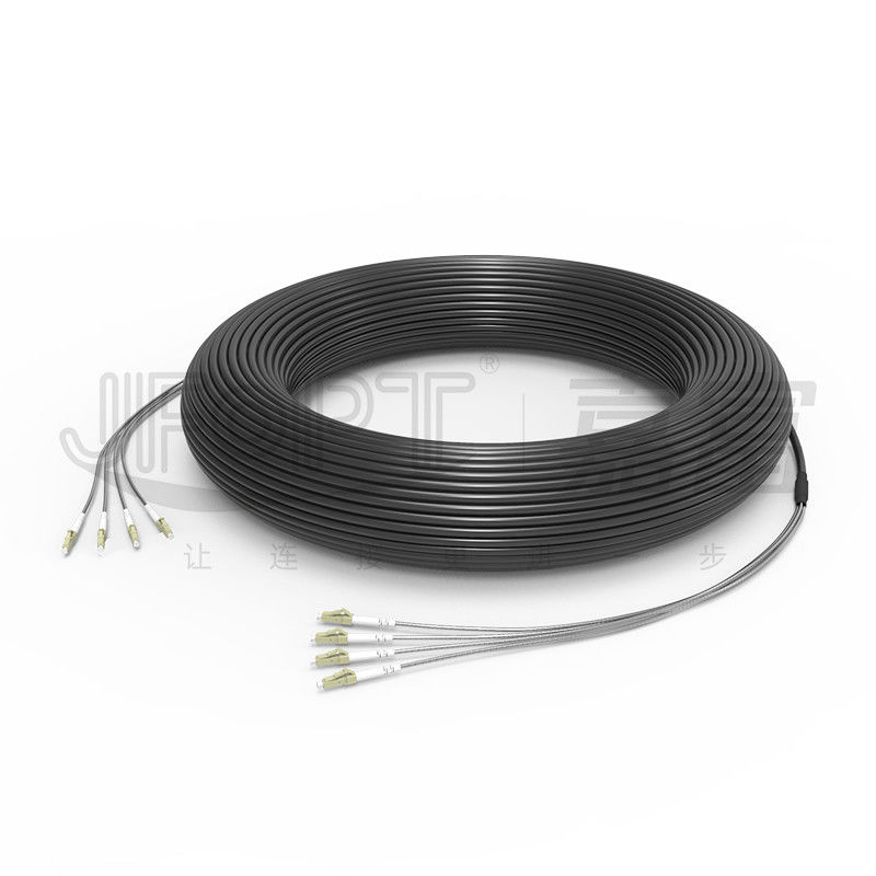 Kabel Serat Optik Taktis Lapis Baja Tunggal 2-4 Serat Kabel Ofc Taktis Dapat Disesuaikan