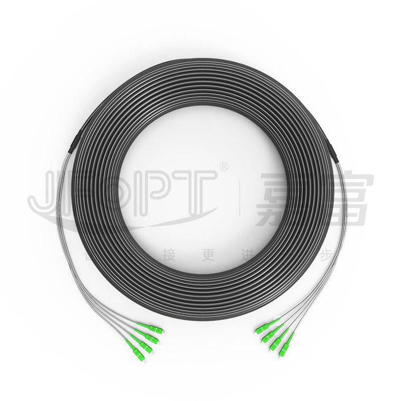 Kabel Serat Optik Taktis Lapis Baja Tunggal 2-4 Serat Kabel Ofc Taktis Dapat Disesuaikan