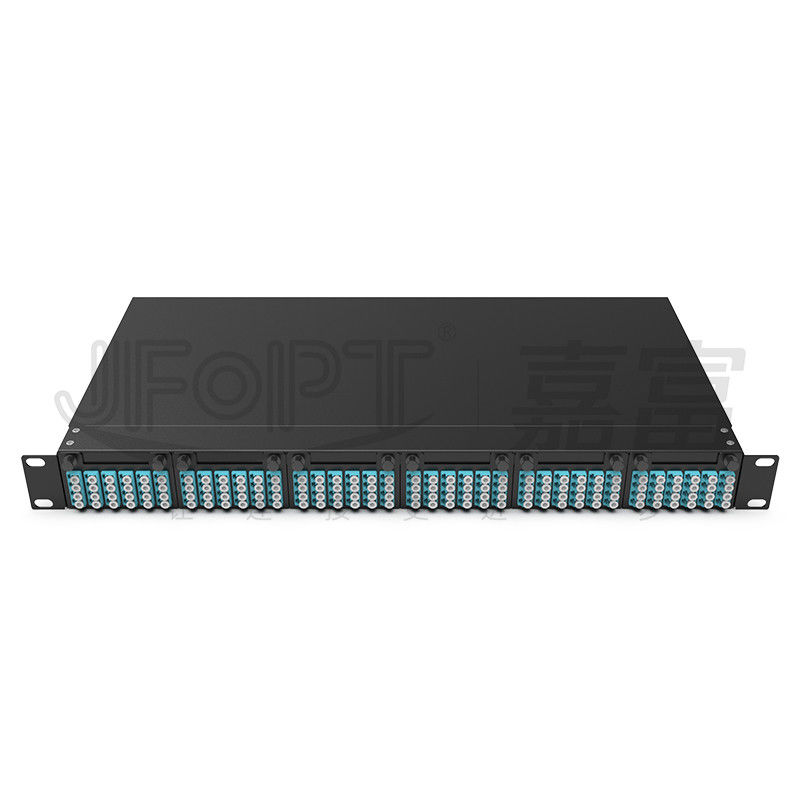Rack Mount Fiber Patch Panel 6pcs Kaset MPO Dengan 1pc 24 Cores Atau 2pcs 12 Cores Kabel MPO-LC