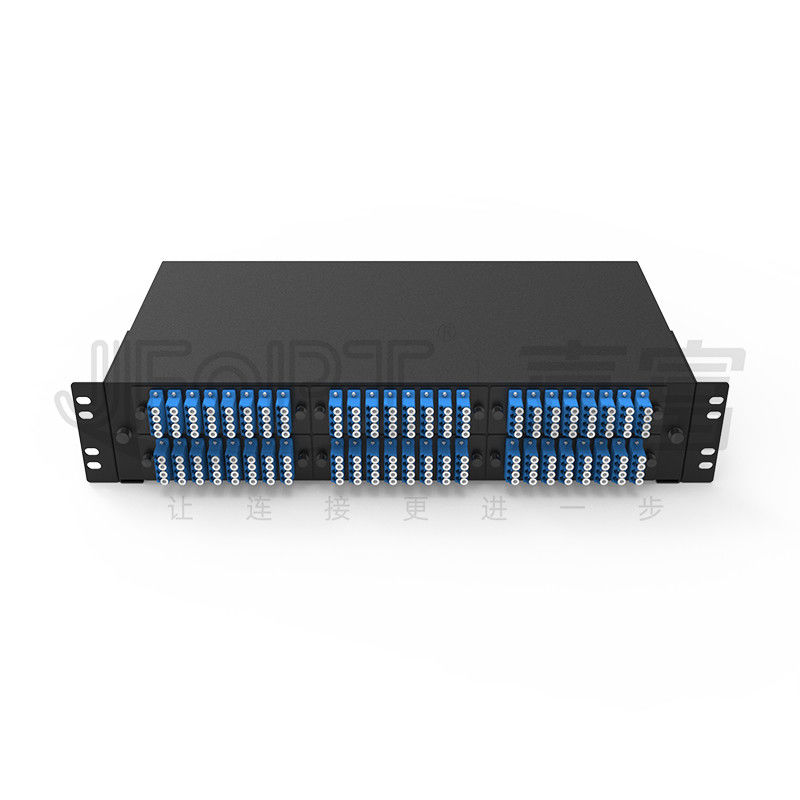 2U Sliding Rack Mount Fiber Patch Panel LC QX 196 Serat Baki Penyambungan Fusion Ultra Tipis