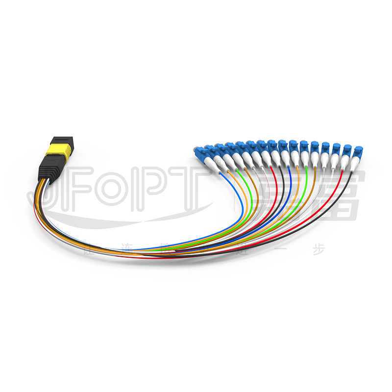 MPO-LC Patch Cord 16 Cores Single-mode Low Loss G657A1/G657A2 Kotak Modul Tipe A