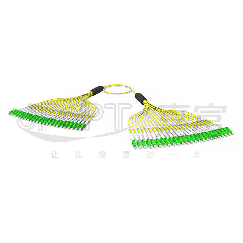 Kabel Serat Optik Pra Terminasi 3.0mm 24 Inti G657A1 Selubung Luar Kuning Cabang LC / APC