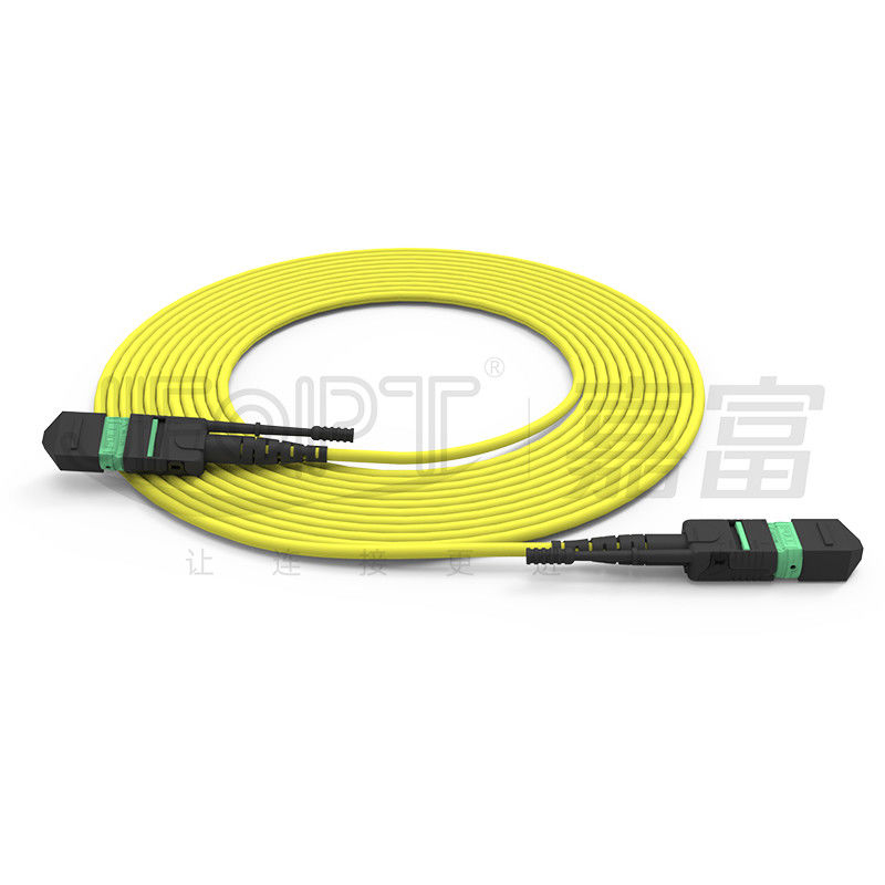 Kabel Serat Optik Mode Tunggal / Multi Mode MTP Densitas Tinggi 24 Core Push-Pull Rod