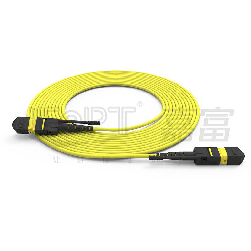 Kabel Serat Optik Mode Tunggal / Multi Mode MTP Densitas Tinggi 24 Core Push-Pull Rod