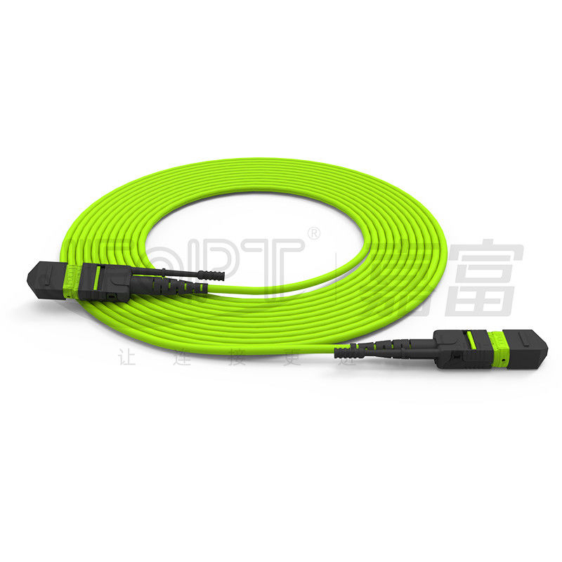 Kabel Serat Optik Mode Tunggal / Multi Mode MTP Densitas Tinggi 24 Core Push-Pull Rod
