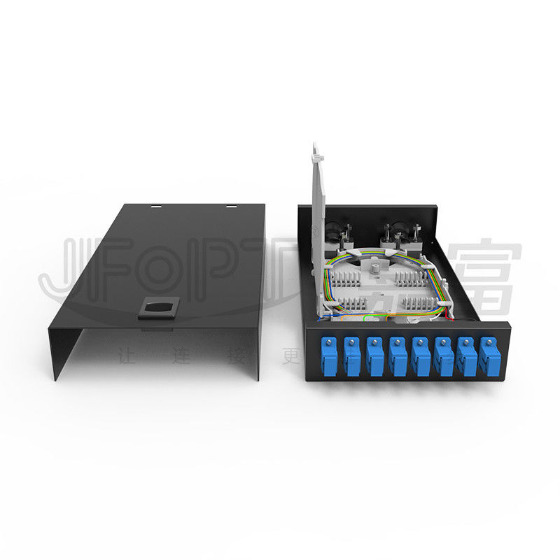 Fiber Optic Termination Box Desktop/Wall-Mounted SC/LC/FC/ST 8-12 Port Hitam