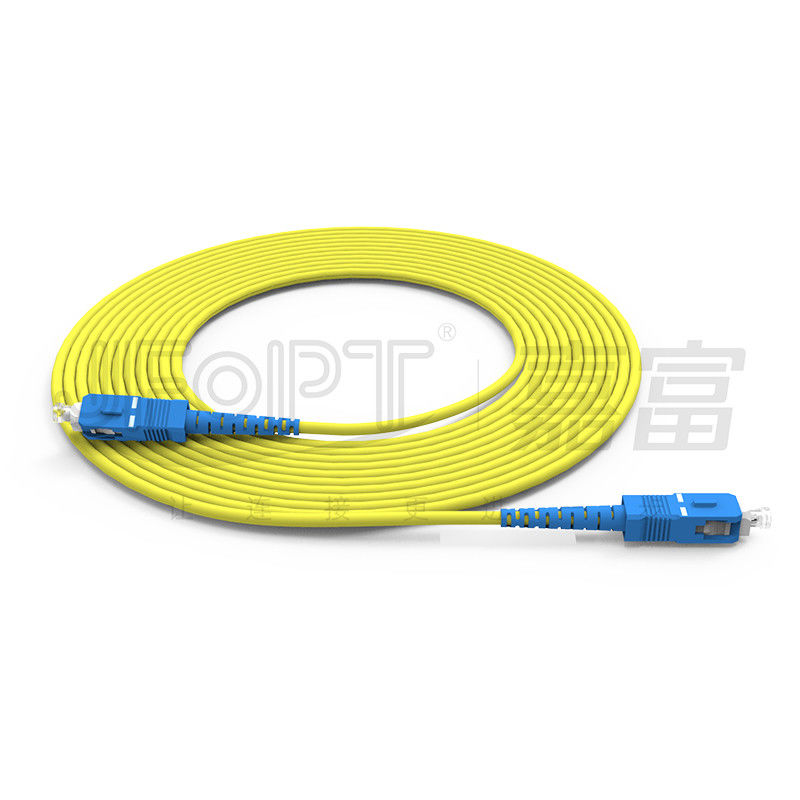 Wired LAN ONVIF 4G 3G Fiber Optic Cable SC UPC/APC End Face untuk Panjang Jaringan Dapat Disesuaikan Patch Cord