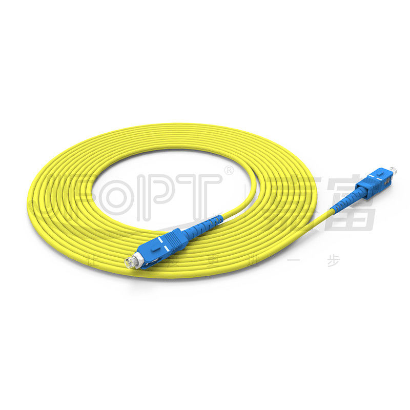 Wired LAN ONVIF 4G 3G Fiber Optic Cable SC UPC/APC End Face untuk Panjang Jaringan Dapat Disesuaikan Patch Cord
