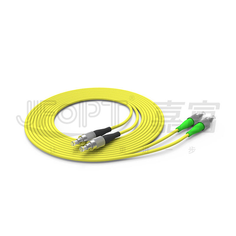 FC Connector Single Mode Fiber Jumpers Untuk Metal Terminal Box dengan Buckle Lock OEM