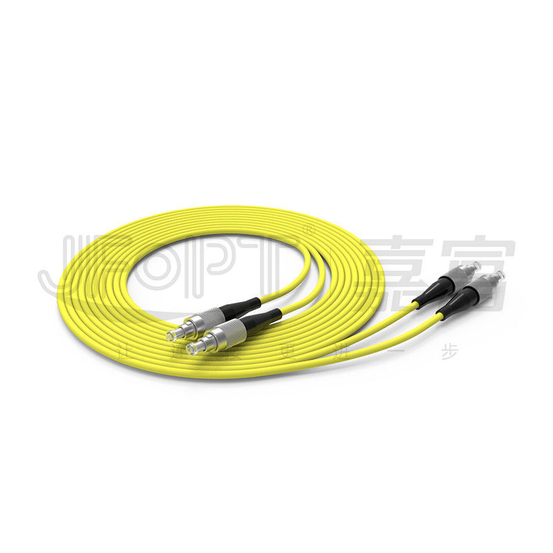 FC Connector Single Mode Fiber Jumpers Untuk Metal Terminal Box dengan Buckle Lock OEM