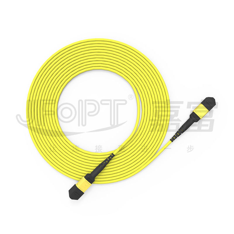 10 Gigabit MPO patch cord Fast Connection untuk koneksi sinyal optik di ruang komputer