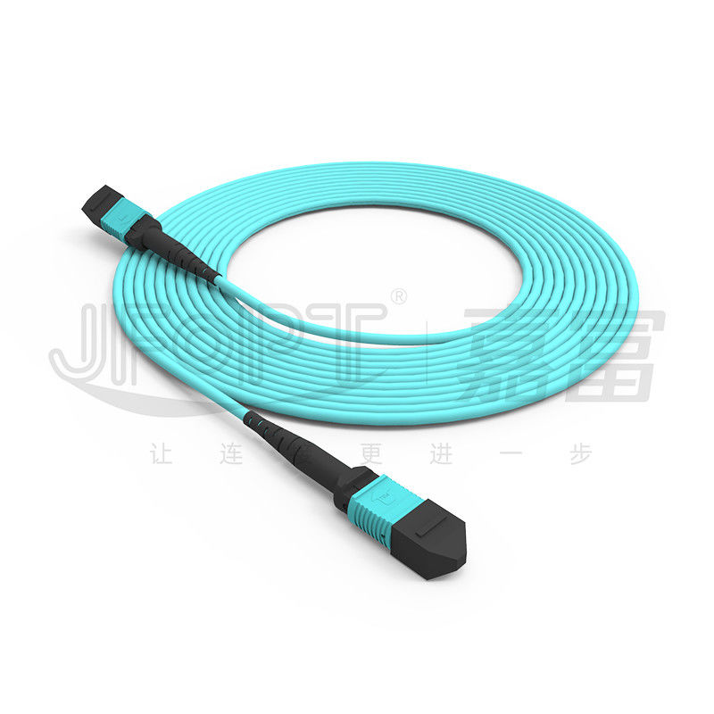 10 Gigabit MPO patch cord Fast Connection untuk koneksi sinyal optik di ruang komputer