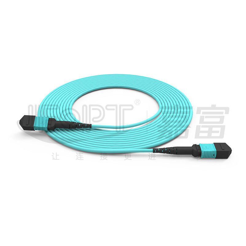 10 Gigabit MPO patch cord Fast Connection untuk koneksi sinyal optik di ruang komputer