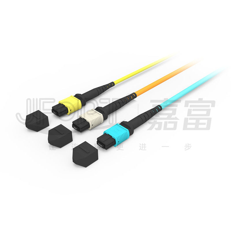 Kabel Batang MPO Ferrule Kerugian Rendah Multimode 850nm Kabel Patch Serat Optik Multi-inti