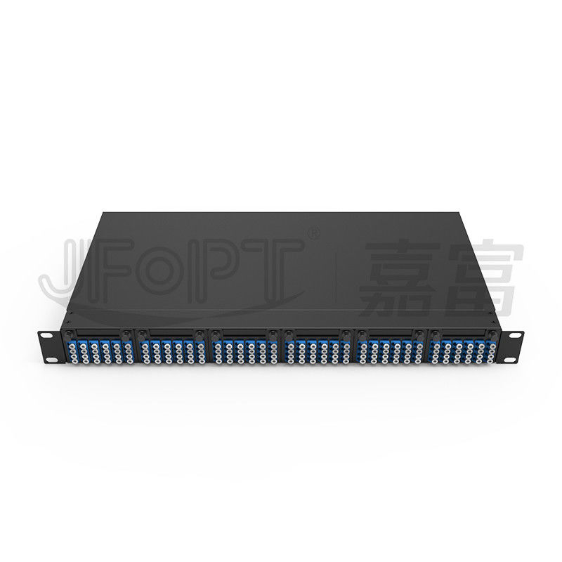 1U MPO-LC G657A1 144 Core Density High Density Junction Box dengan LC Adapter Cold Rolled Steel Chassis