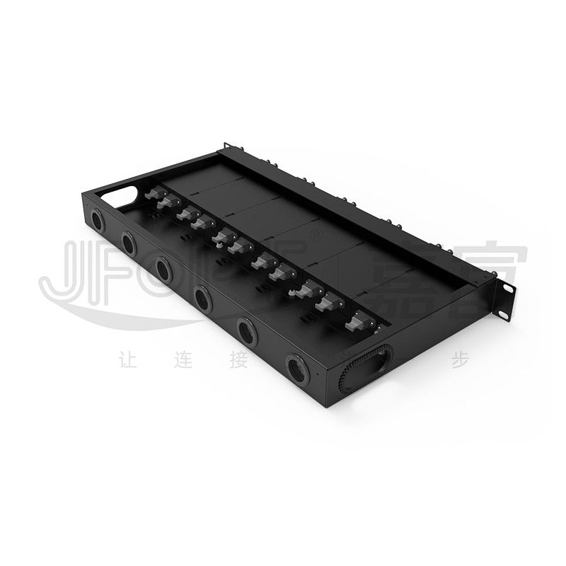 1U MPO-LC G657A1 144 Core Density High Density Junction Box dengan LC Adapter Cold Rolled Steel Chassis