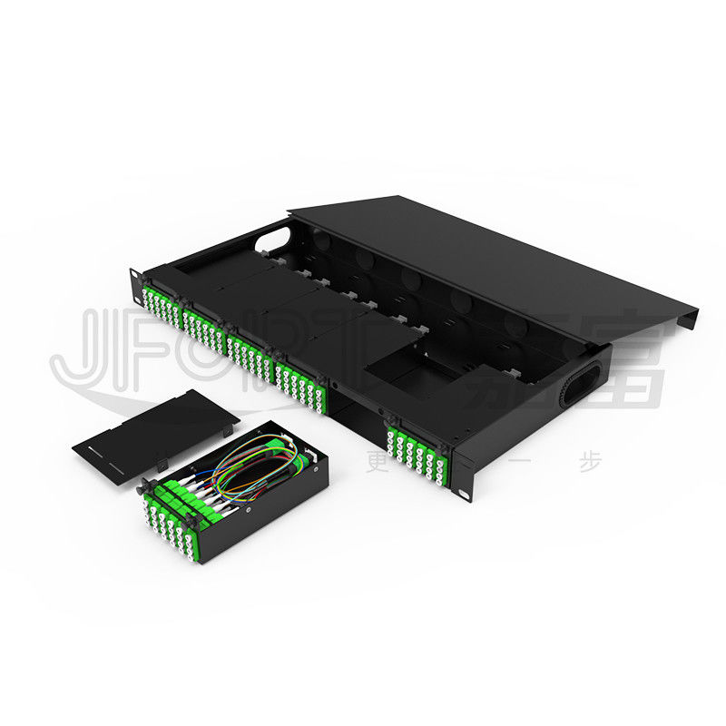 Chassis Modular Densitas Tinggi Untuk LC Quadruple Adapter MPO SM SL 144-core MPO-LC Patch Panel Fusion-free Module Box