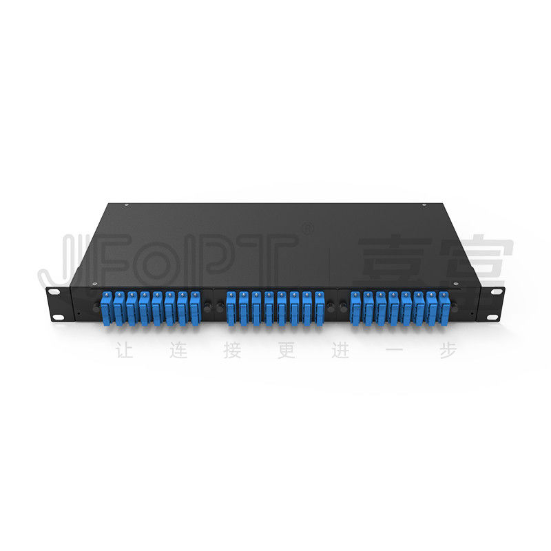 Kapasitas 1U Fixed Patch Panel 12/24/48 Fiber Rack Mount Patch Panel Optonal Adaptor LC/SC/FC/ST