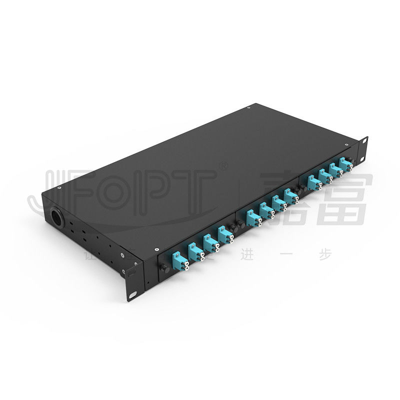Panel Patch Serat Baja Gulung Dingin 24 Serat Kapasitas 19-Inch Rack Mount dengan 12/24 Slot Tray SC/LC/FC/ST ODF tetap